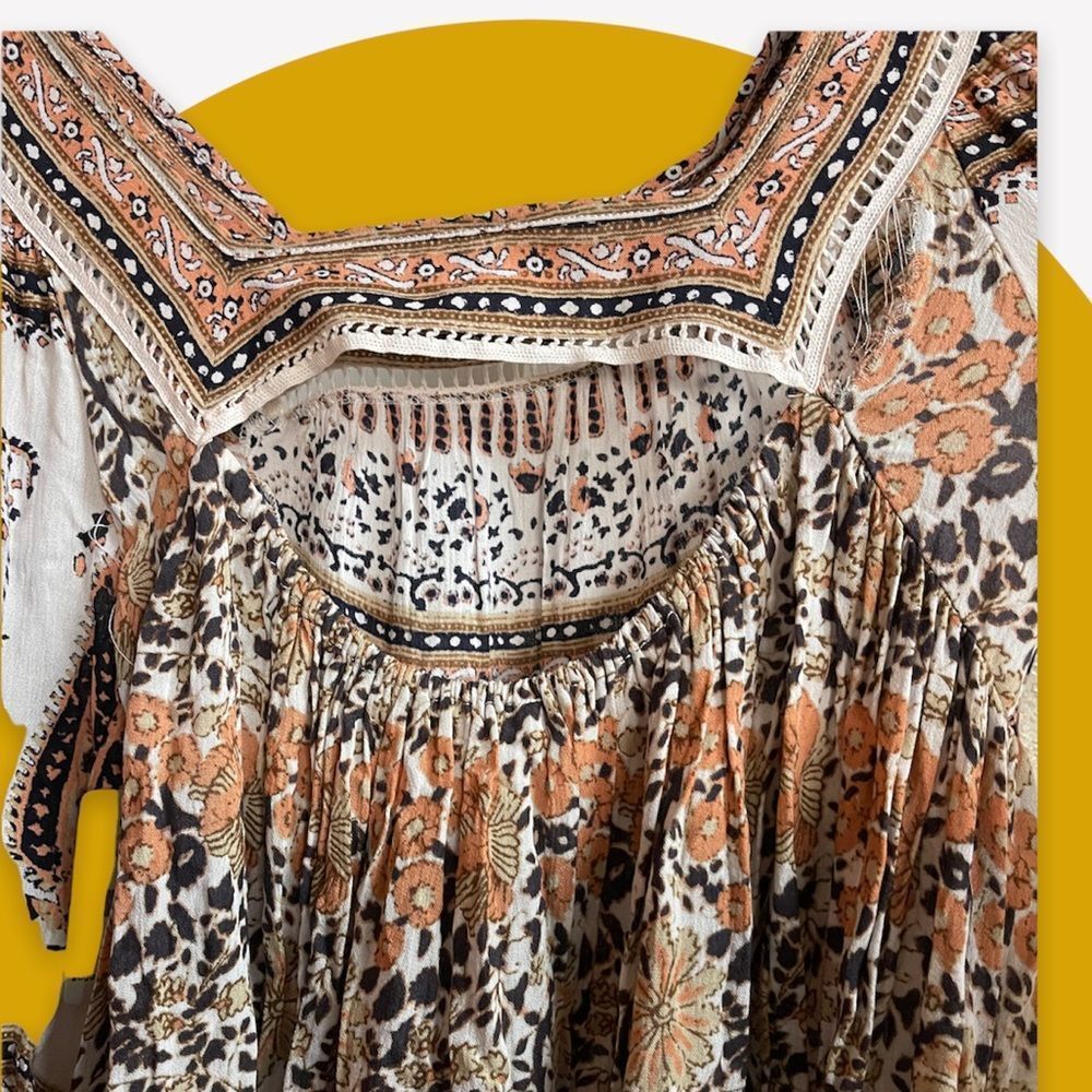 Free People Baby Doll Midsummers Dream Dress in Ivory Tangerine
Barbie Core  NWT - Picture 8 of 8